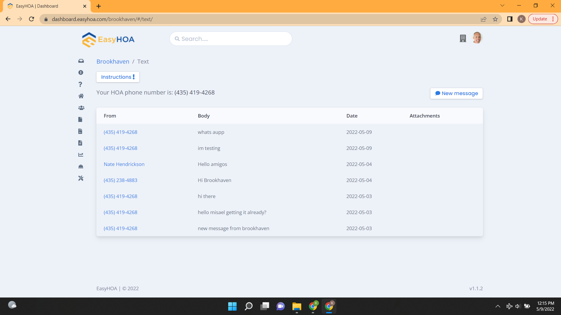 screenshot of Easy HOA
